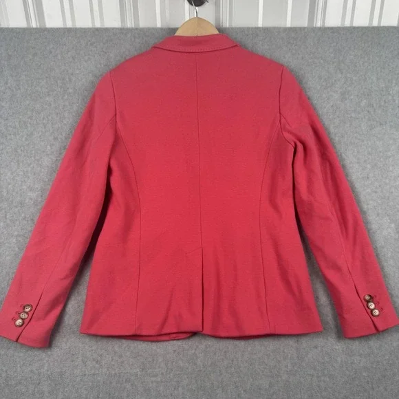 Talbots Blazer Womens 6 Pink Aberdeen 2 Button Lined Career Suit Jacket Classic - Picture 2 of 11